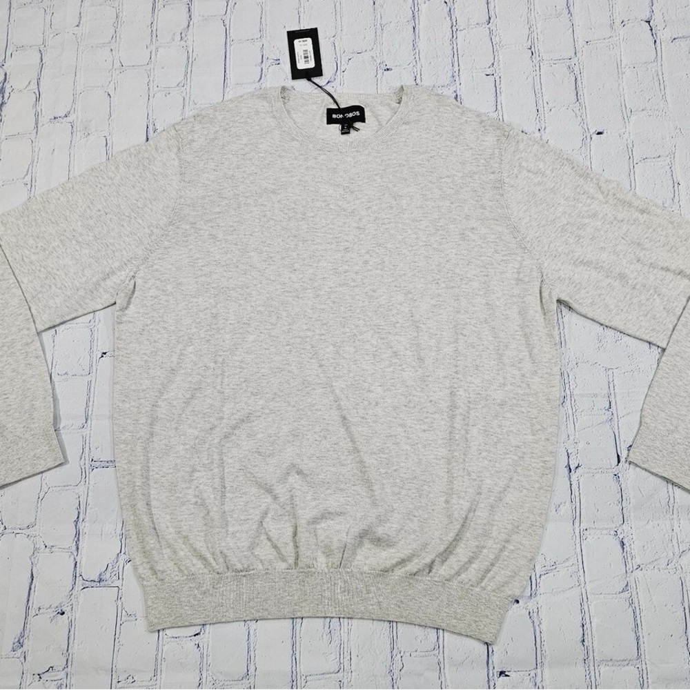 NWT Bonobos Slim Lightweight Long Sleeve Crew Neck Sweater Cloud Gray MENS XL